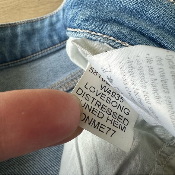 Paige High Rise Cindy Jeans Lovesong Distressed Tuned Hem Sz 26 - Picture 11 of 13